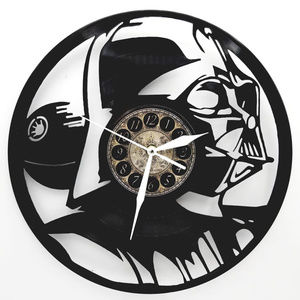 DARTH VADER star wars vinyl record clock